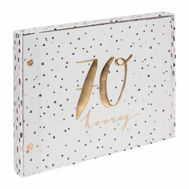 Libro de invitados y álbum de fotos de cumpleaños recuerdos de fiesta 60th, 70th *n47