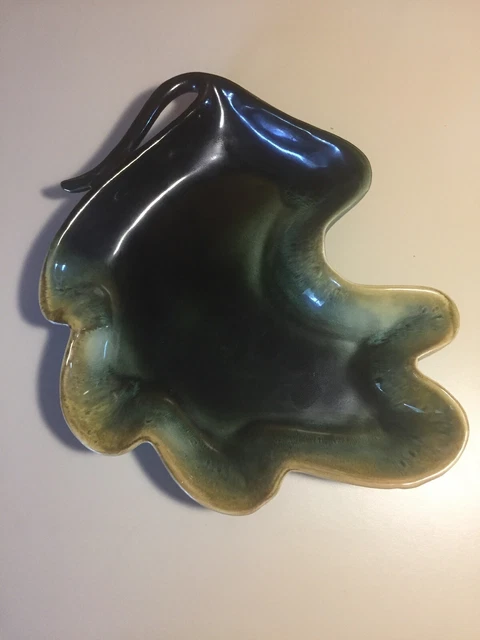 Vintage Mid Century Hull Art Pottery 85 Leaf Serving Dish