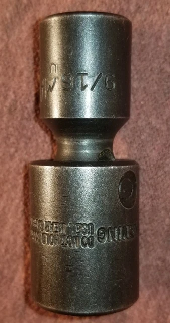 Mac Tools USA 1/2" Drive 9/16" SAE IMPACT 6 Point Swivel Socket VUP186R