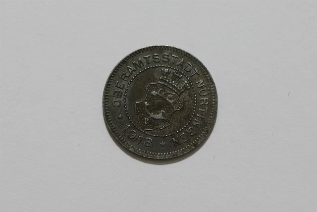Germany War Money Token 10 Pfennig 1918 Nürtingen Iron B34 #Z828