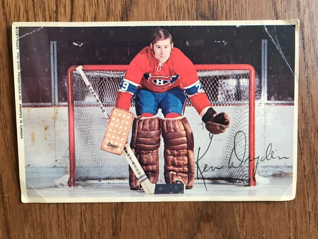 1971-72 Ken Dryden Montreal Canadiens Rookie RC Pro Star NHL Hockey Postcard