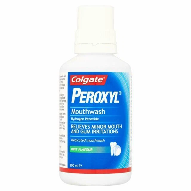 COLGATE PEROXYL ANTISEPTIC Mint Flavour Mouthwash 300ml (Pack of 3) £28