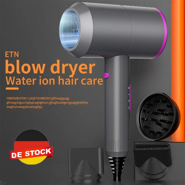 Flintronic Föhn 2000W Mit Ionen-Technik – 4-in-1 Haartrockner Inkl. Diffusor & Düsen (Grau)