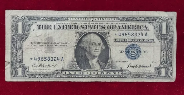 Series 1957 $1 Silver Certificate  ***BLUE STAR NOTE*** (*49)