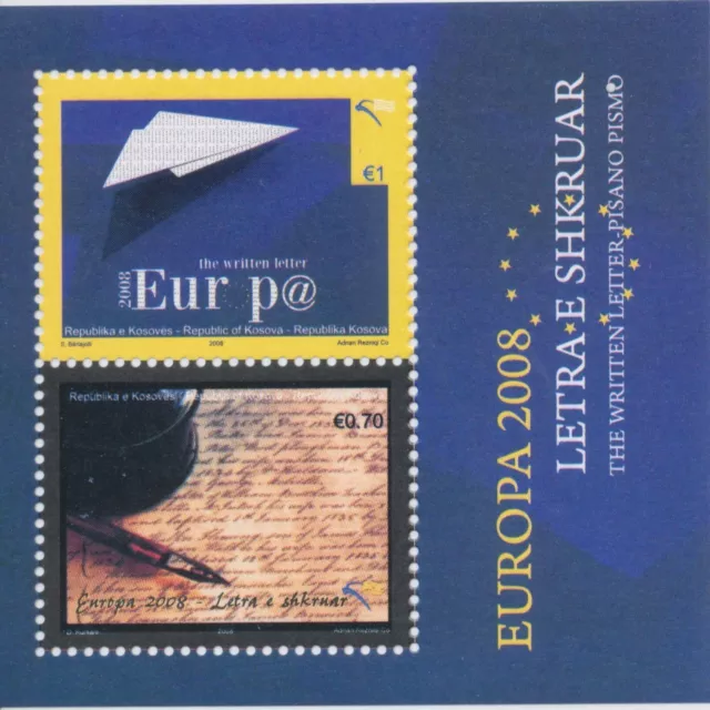 2008 EUROPA CEPT Kosovo Blatt / Blatt Briefe postfrisch **