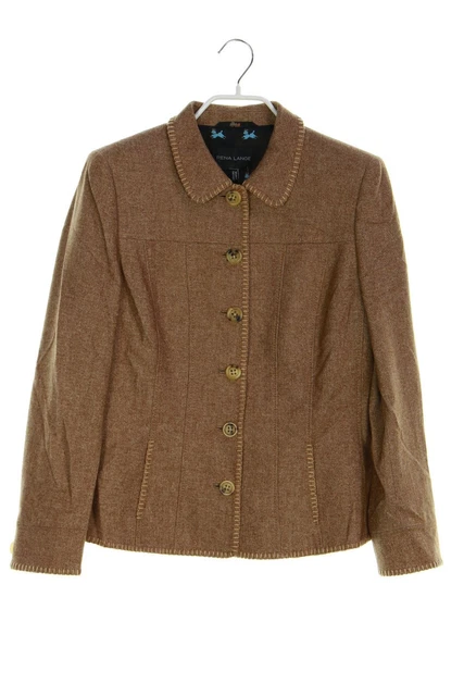 RENA LANGE Blazer Miscela Lana Ricami D 40 Marrone Chiaro