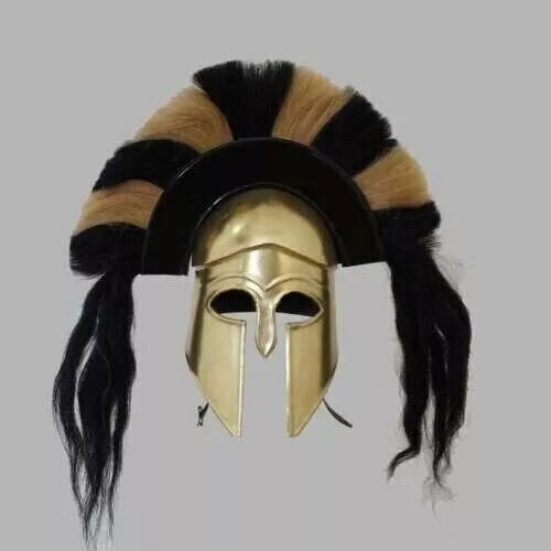 Medieval Ancient Greek Corinthian Helmet With Plume Athenian 300 Spartan helmet