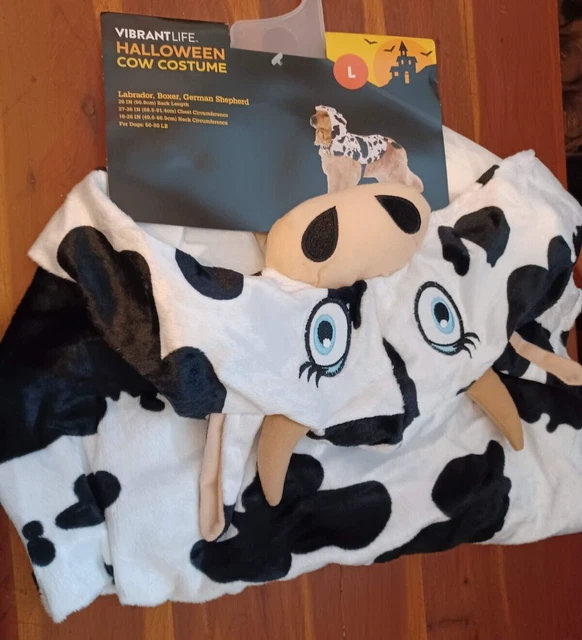 Halloween Cow Costume Size Large Dog Cat