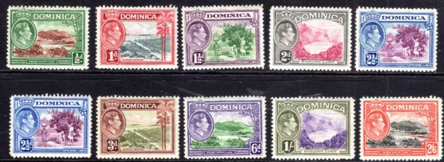 Dominica part set to 2/6 lmmint KGVI 1938-47 Cat £48 [D904]