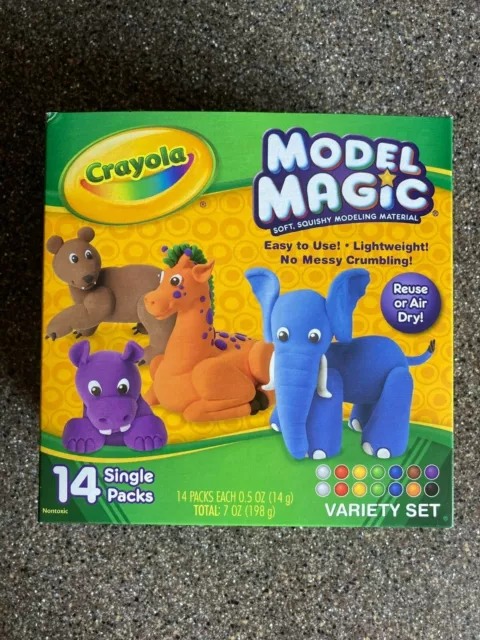 Crayola Model Magic Deluxe Craft Pack, Assorted Colors - 14 count, 7 oz box