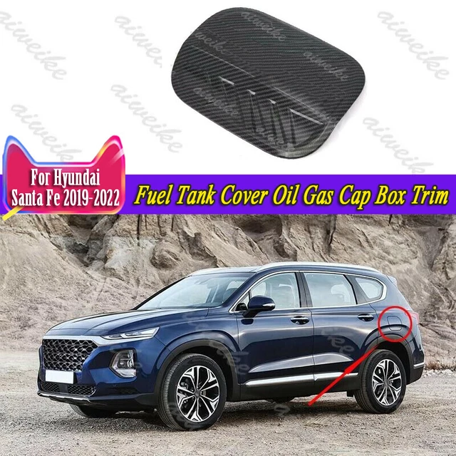 CARBON FIBER FUEL Gas Tank Filler Door Cap Cover For Hyundai Santa Fe
