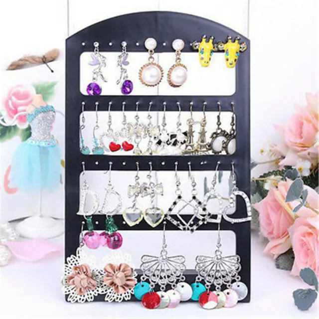 48-Holes Earring Ear Stud Jewelry Showcase Stand Holder Organizer Display Rack