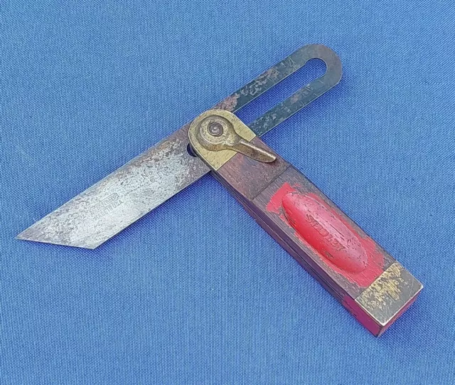 Vtg STANLEY 6" No. 25 Rosewood/Brass Sliding T Bevel Gauge Wood Carpenter Tool