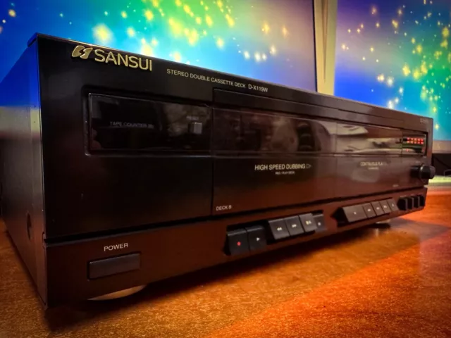 Sansui D-X119W 🌈MINT & RaRe🌈 Vintage Stereo Double Cassette Deck