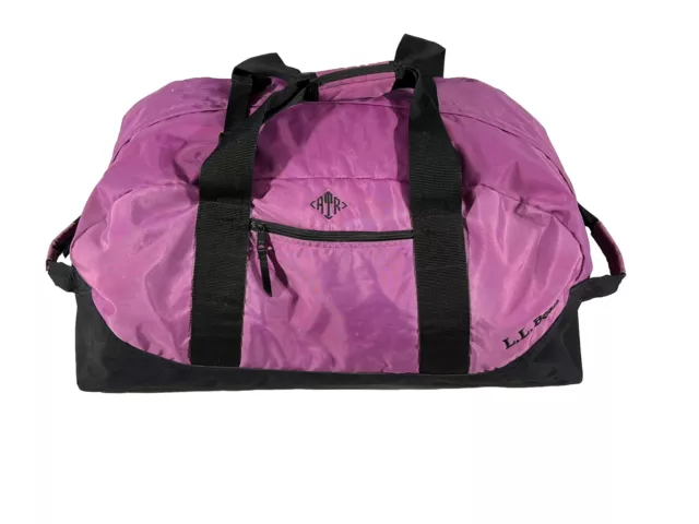LL Bean V274 Adventure Travel Camping Extra Large 30" Purple Nylon Duffle Bag