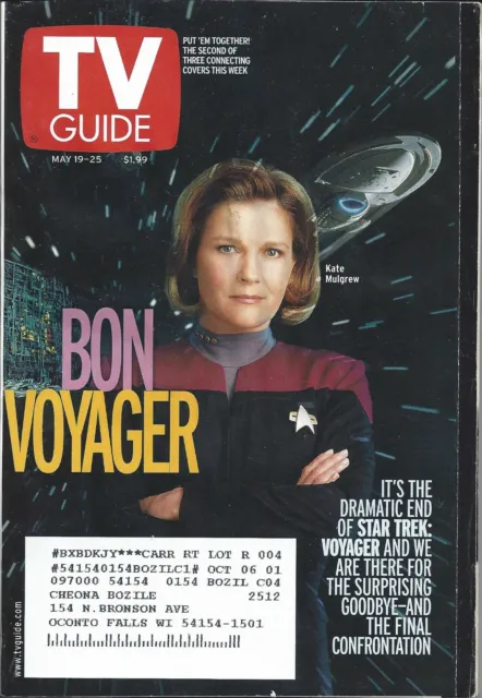 TV Guide May 19-25 2001 Issue #2512 Star Trek Voyager One of 4 Covers AL