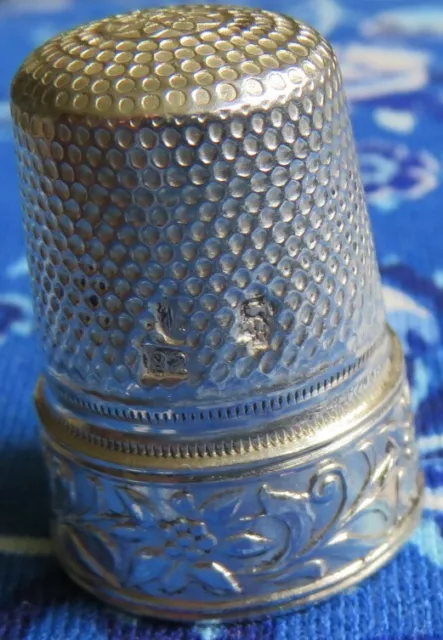 Sörgel/Stollmeyer ? Fingerhut Edelweiß Silber 925 silver thimble Gr/size unklar