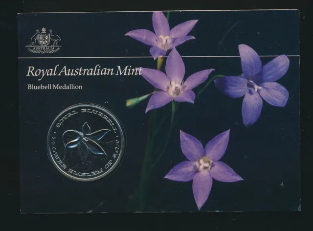 Australia:1984 Royal Australian Mint  Bluebell Medallion 40mm, Carded