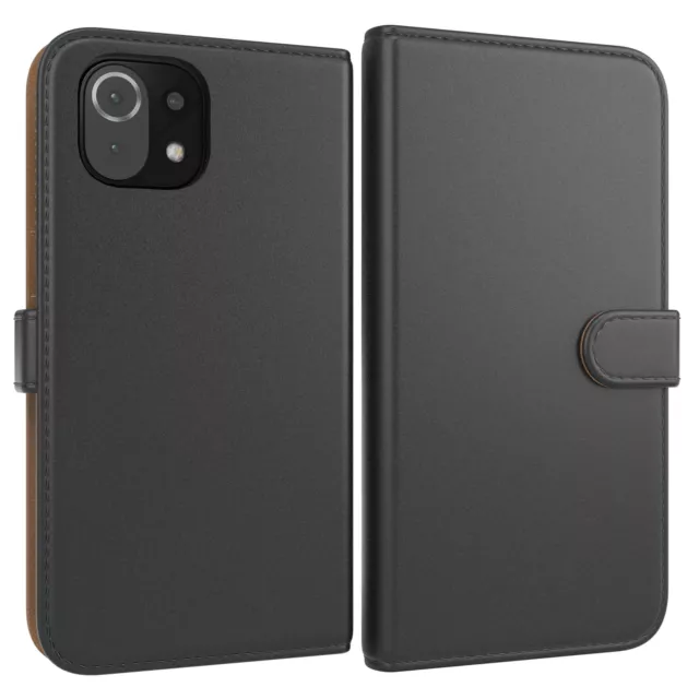 Für Xiaomi Mi 11 Lite / 5G / 5G NE Klappetui Hülle Tasche Schutz Handy Schwarz