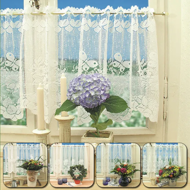 Cafe Kitchen Curtain Lace Valance Window Sheer Net Voile Short Panel Home Decor