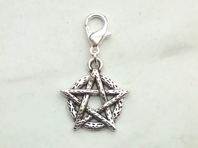 Charms Anhänger PENTAGRAMM Charm Hexagramm Stern Gothic für Bettelarmband Kette