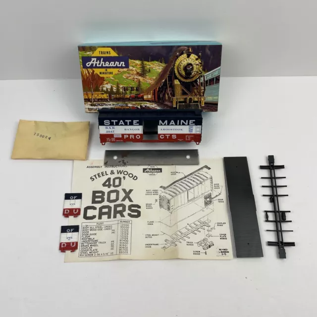 Athearn Bev-Bel Corp State of Maine Bangor 40' Boxcar Early Version Unassembled