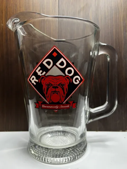 Vintage Red Dog Beer Glass Pitcher Miller Brewing Company Milwaukee Wisconsin