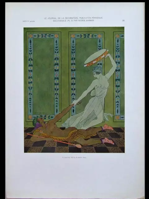 George Barbier, Bacchanal - 1911 Print - French Art Deco