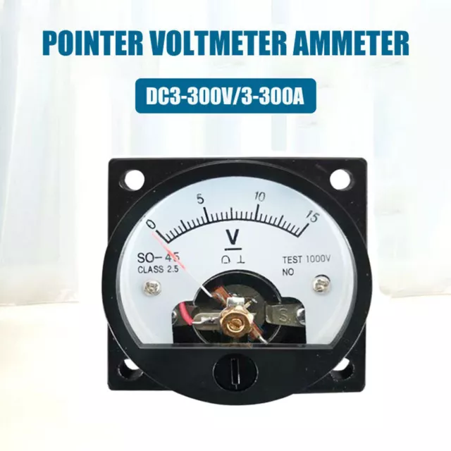 Voltmeter DC Messinstrument Einbau analog Panel Meter Amperemeter