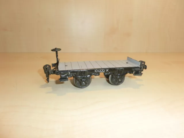 14492) Märklin 1930 - Spur 0 - seltener Flachwagen - L. 15 cm - schön Erh.