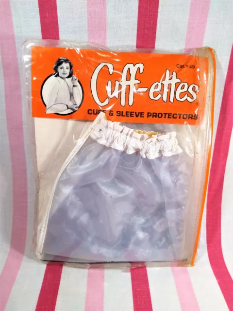 Fabulous Vintage Cuff-Ettes 2pc Slip On Plastic Sleeve Protectors by Anglers