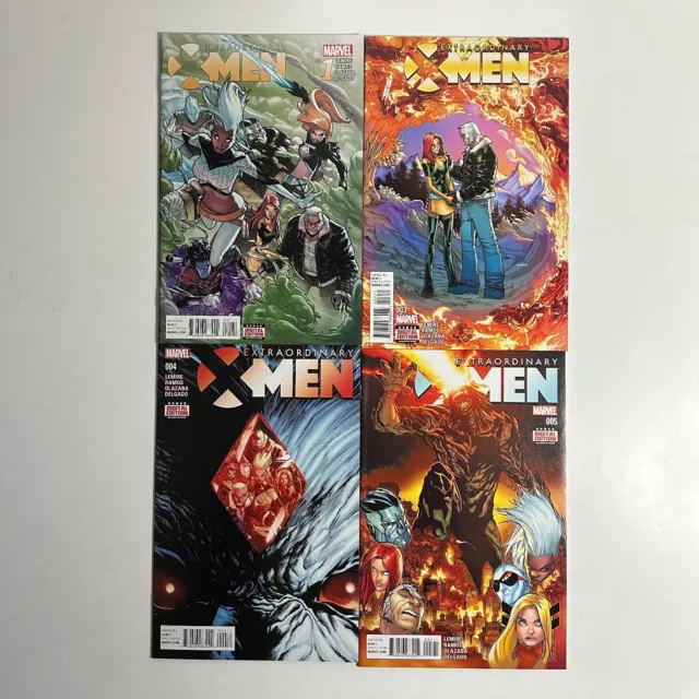 Marvel Comics Extraordinary X-Men #1 3 4 5 NM 2015 Jeff Lemire