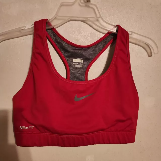 Nike Dri-Fit Red Compression Racerback Sports Bra Size M