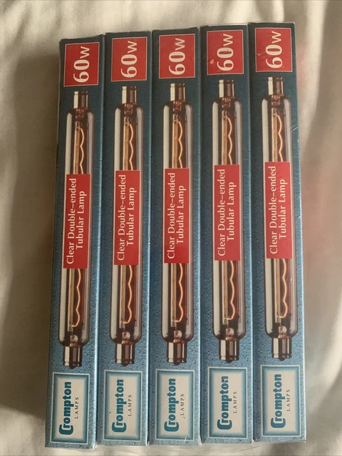 Ampoule Tubulaire Transparente 60W, 284 Mm, Double Culot S15 - Blanc Chaud, Dimmable, 240V