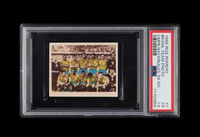 1958 Brasil Team W/ Pele Rookie # 1 Ruiz Romero Psa 1.5 Fr " The King"