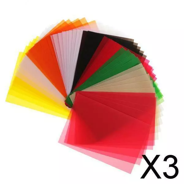 3 x 50 feuilles de papier transparent pour le bricolage, la fabrication de