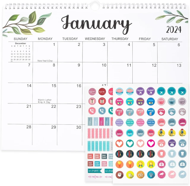 LARGE DESK CALENDAR 2024-2025, January 2024 - June 2025 Tear-Off ...