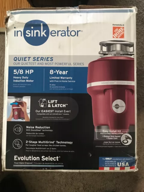 InSinkErator Evolution Select SpaceSaver, Quiet Series ~ 5/8-HP Garbage Disposal