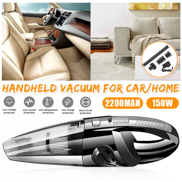 Car Vacuum Cleaner Powerful Cordless Portable Wet&Dry Handheld Strong Suctio