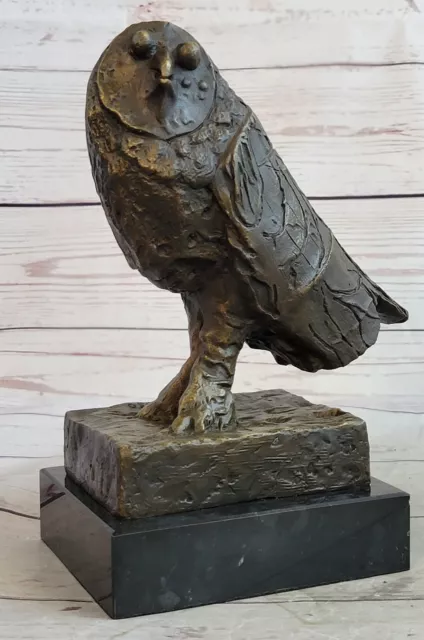 Dali Abstract Modern Art Owl Bronze Sculpture Marble Statue Home Chiparus