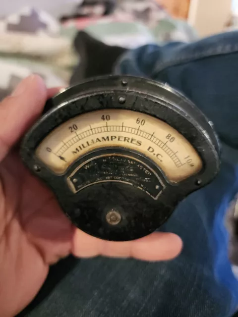 Vintage Weston Direct Current Milliammeter Model 267 Electrical Instrument