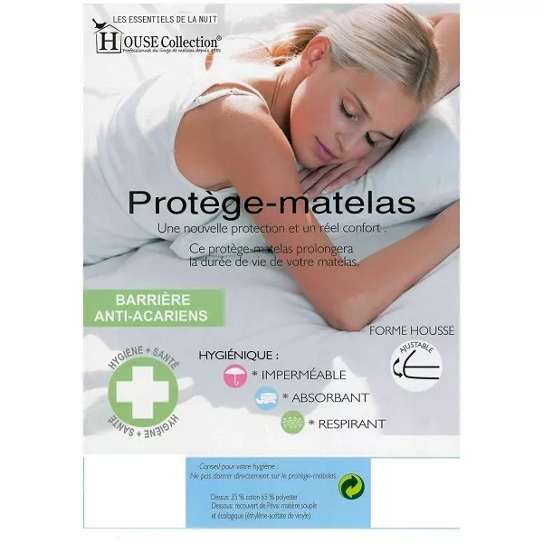 4 x Protèges Matelas Imperméable - Hygiènique - pour Matelas de 13 à 35 cm de Ha