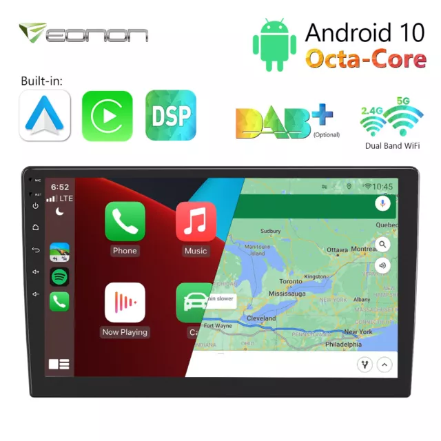 10.1" IPS Display Android 8Core Doppel DIN Autoradio Navi CarPlay Bluetooth DAB+