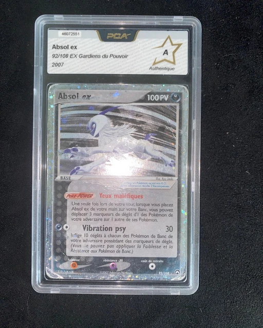 ABSOL EX - EX Gardiens du Pouvoir 92/108 Carte Pokémon Gradée PCA