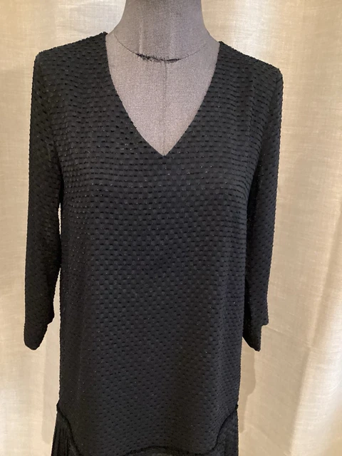 Robe En Laine Noire Edward Achour - Taille 38 - Occasion Très Bon état - Style A-Line