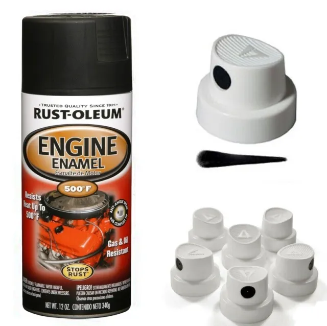 5 Spray Paint Caps for Rust-Oleum Automotive Engine Spray Paint - High Heat