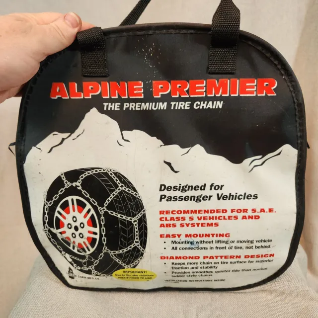 Alpine Premier Premium Tire Chains Diamond Pattern Chain Stock # 1550 USED