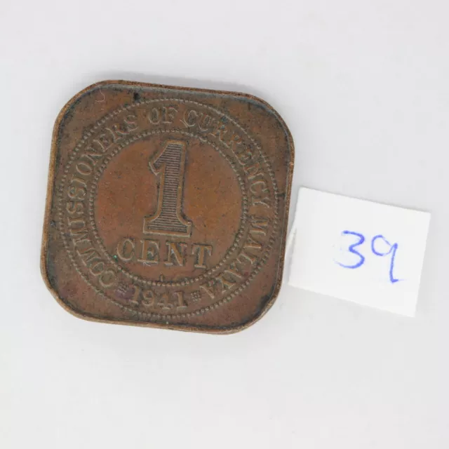 Malaya 1 cent 1941  (3401754/O39)