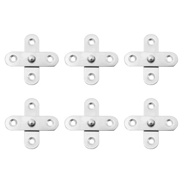 6 Pcs Household Hinge Hidden Stainless Steel Pivot Hinges Door