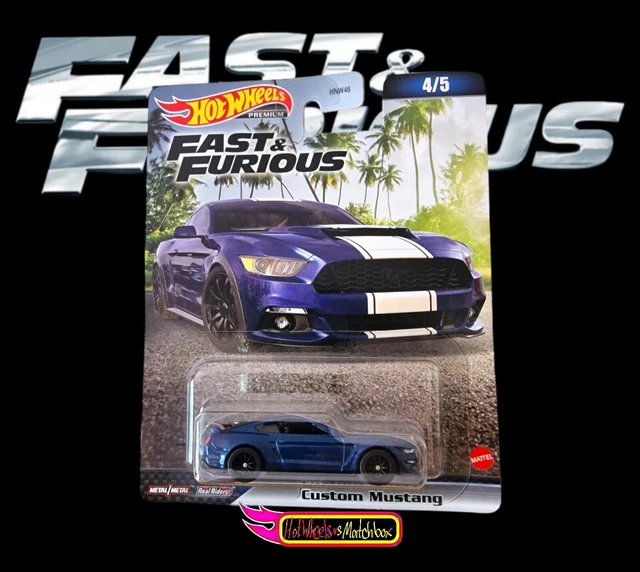Hot Wheels Premium 1:64 Ford Mustang GT350 - Fast & Furious 9 F9 The Fast Saga - Blu/Grigio